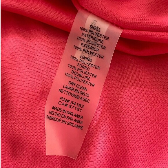 Vince Camuto Dress Women’s Size 8 Pink Floral Chiffon Semi Formal Sleeveless - Picture 6 of 8